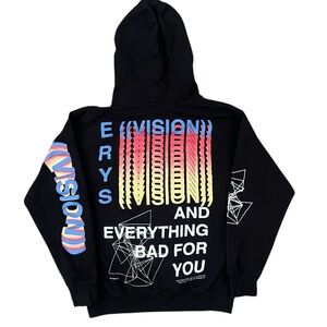 Black Graphic Hoodie